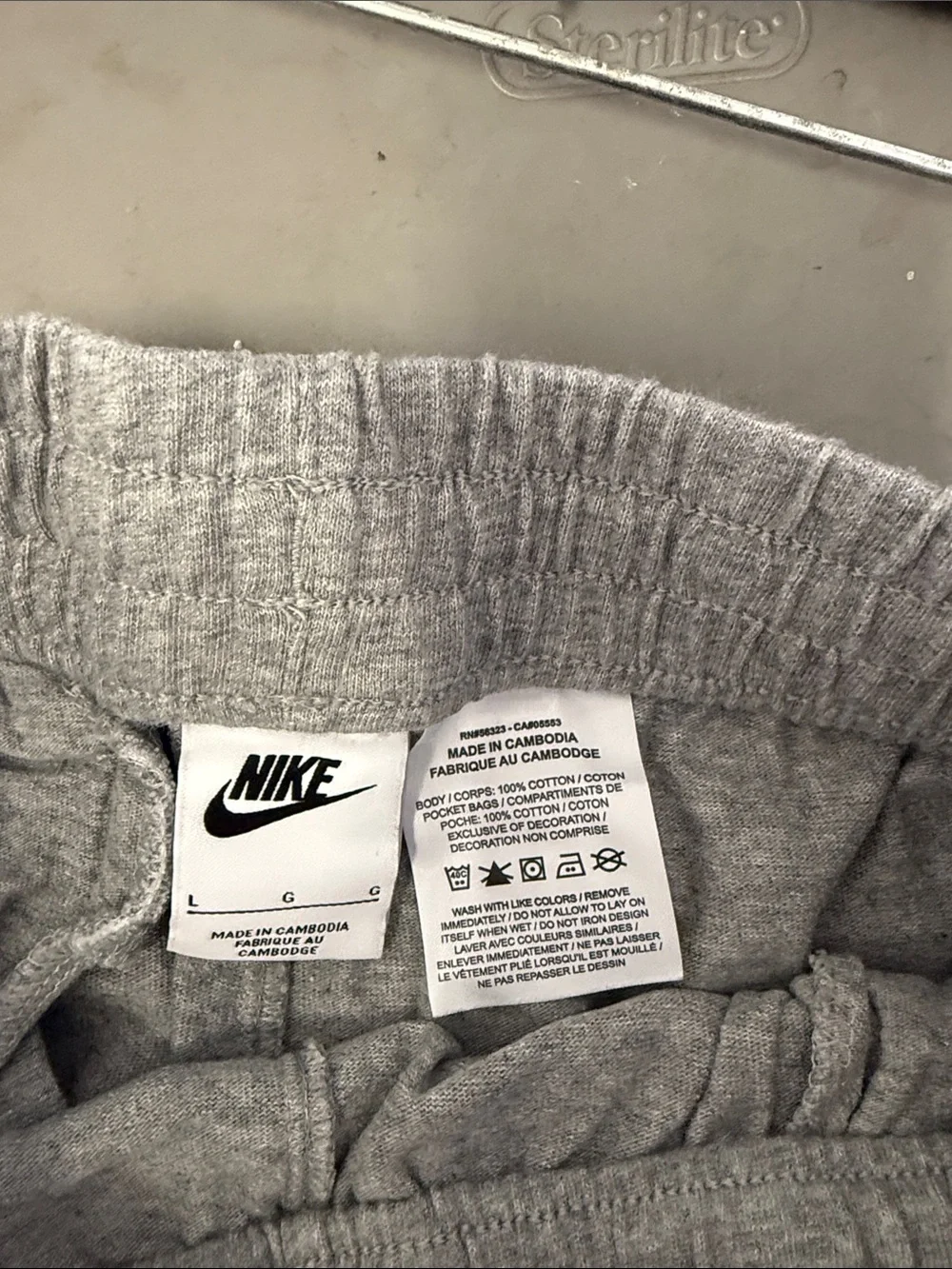 Nike Heather Gray Kids Athletic Shorts with White Logo